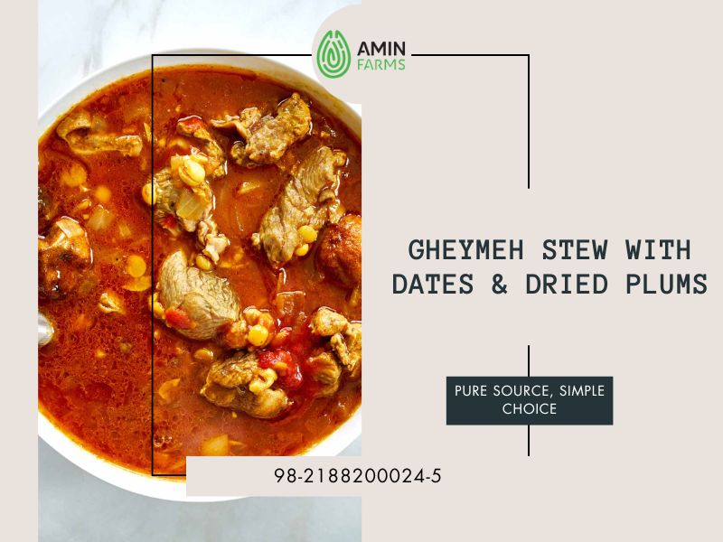Gheymeh Stew with Dates & Dried Plums