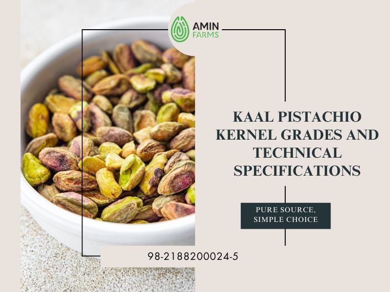 Kaal Pistachio Kernel Grades and Technical Specifications