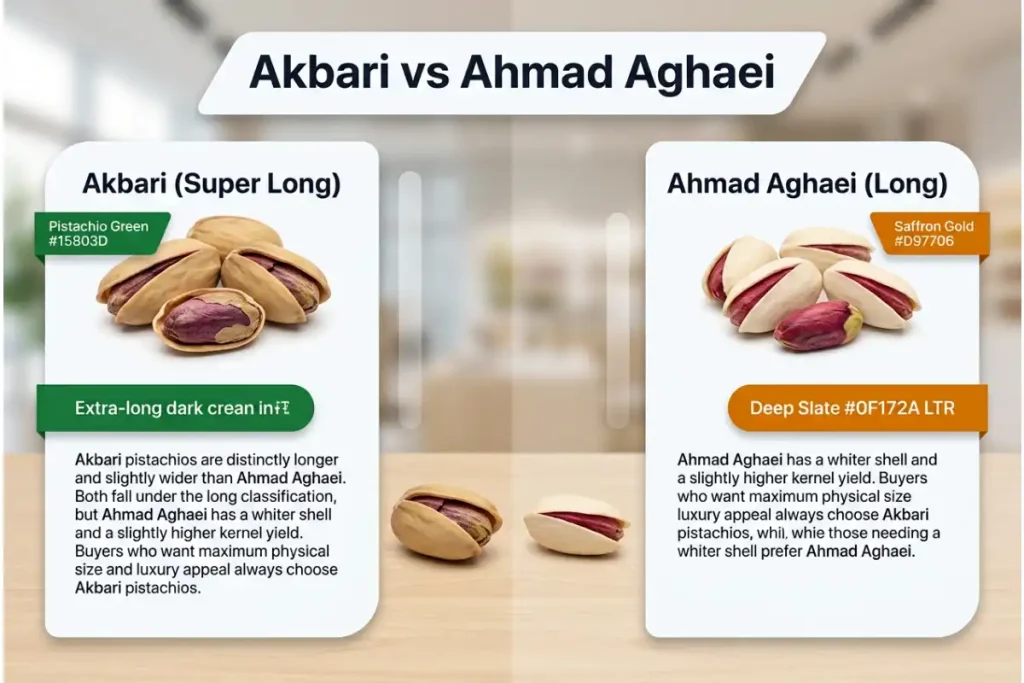 akbari pistachios vs aghaei pistachios overview