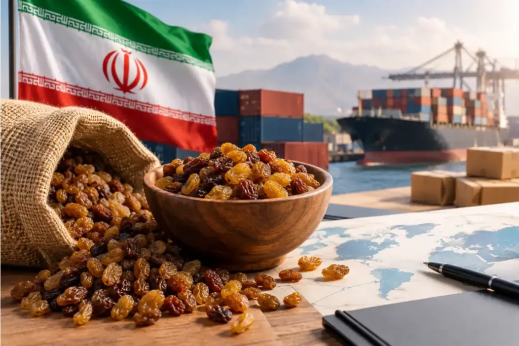 instruction of how to import raisins in all type from iran